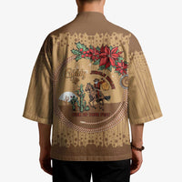Cowboy Christmas Kimono Giddy Up Jingle Horse Brown Version - Wonder Print Shop
