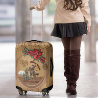Cowboy Christmas Luggage Cover Giddy Up Jingle Horse Brown Version - Wonder Print Shop