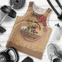 Cowboy Christmas Men Tank Top Giddy Up Jingle Horse Brown Version - Wonder Print Shop
