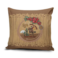 Cowboy Christmas Pillow Cover Giddy Up Jingle Horse Brown Version - Wonder Print Shop