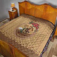 Cowboy Christmas Quilt Giddy Up Jingle Horse Brown Version - Wonder Print Shop