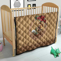 Cowboy Christmas Quilt Giddy Up Jingle Horse Brown Version - Wonder Print Shop