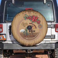 Cowboy Christmas Spare Tire Cover Giddy Up Jingle Horse Brown Version - Wonder Print Shop