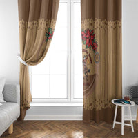 Cowboy Christmas Window Curtain Giddy Up Jingle Horse Brown Version - Wonder Print Shop