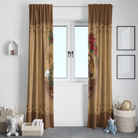 Cowboy Christmas Window Curtain Giddy Up Jingle Horse Brown Version - Wonder Print Shop