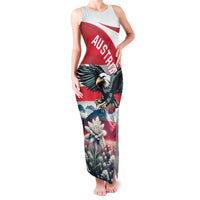 Austria Black Eagle Family Matching Tank Maxi Dress and Hawaiian Shirt Edelweiss with Austrian Flag - Wonder Print Shop