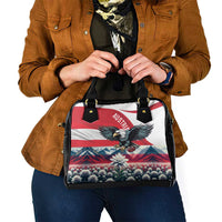 Austria Black Eagle Shoulder Handbag Edelweiss with Austrian Flag
