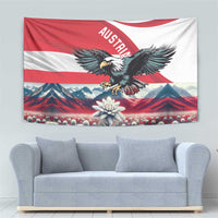 Austria Black Eagle Tapestry Edelweiss with Austrian Flag - Wonder Print Shop