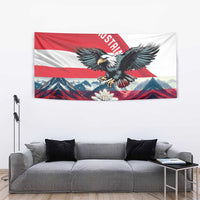 Austria Black Eagle Tapestry Edelweiss with Austrian Flag - Wonder Print Shop