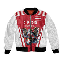 Custom Austria Football Bomber Jacket Das Team With Eagle Mascot - Wonder Print Shop
