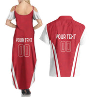 Custom Austria Football Couples Matching Summer Maxi Dress and Hawaiian Shirt Das Team With Eagle Mascot - Wonder Print Shop