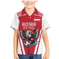 Custom Austria Football Family Matching Mermaid Dress and Hawaiian Shirt Das Team With Eagle Mascot - Wonder Print Shop