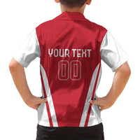 Custom Austria Football Family Matching Tank Maxi Dress and Hawaiian Shirt Das Team With Eagle Mascot - Wonder Print Shop