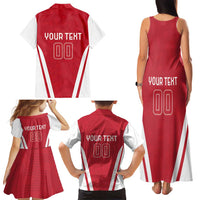 Custom Austria Football Family Matching Tank Maxi Dress and Hawaiian Shirt Das Team With Eagle Mascot - Wonder Print Shop