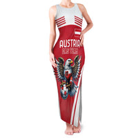 Custom Austria Football Family Matching Tank Maxi Dress and Hawaiian Shirt Das Team With Eagle Mascot - Wonder Print Shop