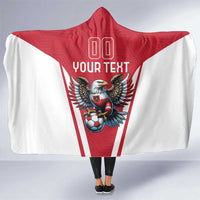 Custom Austria Football Hooded Blanket Das Team With Eagle Mascot