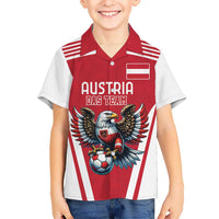 Custom Austria Football Kid Hawaiian Shirt Das Team With Eagle Mascot - Wonder Print Shop