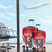 Custom Austria Football Luggage Cover Das Team With Eagle Mascot - Wonder Print Shop