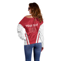 Custom Austria Football Off Shoulder Sweater Das Team With Eagle Mascot - Wonder Print Shop