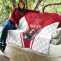 Custom Austria Football Quilt Das Team With Eagle Mascot - Wonder Print Shop
