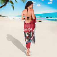 Custom Austria Football Sarong Das Team With Eagle Mascot - Wonder Print Shop