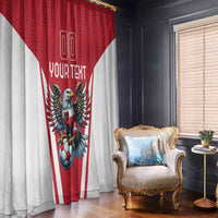 Custom Austria Football Window Curtain Das Team With Eagle Mascot - Wonder Print Shop