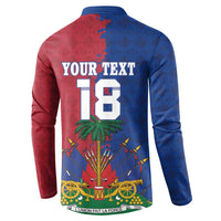 Custom Afro-Haitians Football Spirit Button Sweatshirt Les Grenadiers 2026 World Cup