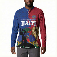 Custom Afro-Haitians Football Spirit Button Sweatshirt Les Grenadiers 2026 World Cup