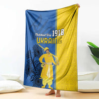 Ukraine Statehood Day 1918 Blanket Coat Of Arms With Ukrainian Folk Pattern