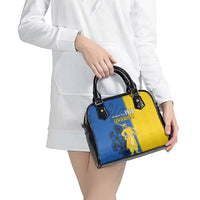 Ukraine Statehood Day 1918 Shoulder Handbag Coat Of Arms With Ukrainian Folk Pattern