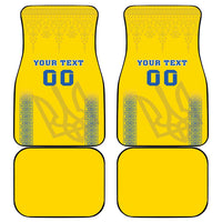 Custom Ukraine Football Car Mats Come On Zbirna Yellow Version