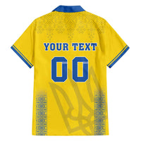 Custom Ukraine Football Family Matching Summer Maxi Dress and Hawaiian Shirt Come On Zbirna Yellow Version