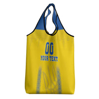 Custom Ukraine Football Grocery Bag Come On Zbirna Yellow Version