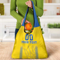 Custom Ukraine Football Grocery Bag Come On Zbirna Yellow Version