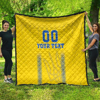 Custom Ukraine Football Quilt Come On Zbirna Yellow Version