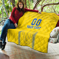 Custom Ukraine Football Quilt Come On Zbirna Yellow Version
