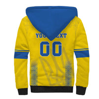 Custom Ukraine Football Sherpa Hoodie Come On Zbirna Yellow Version