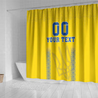 Custom Ukraine Football Shower Curtain Come On Zbirna Yellow Version
