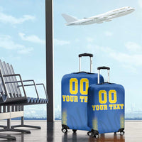 Custom Ukraine Football Luggage Cover Come On Zbirna Blue Version