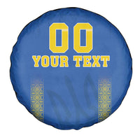 Custom Ukraine Football Spare Tire Cover Come On Zbirna Blue Version
