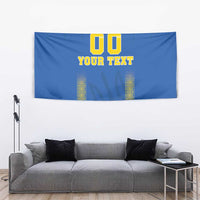 Custom Ukraine Football Tapestry Come On Zbirna Blue Version