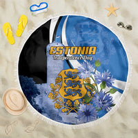 Estonia Independence Day Beach Blanket Pikk Hermann Tower Estonian Pride