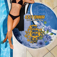 Estonia Independence Day Beach Blanket Pikk Hermann Tower Estonian Pride