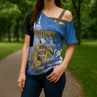 Estonia Independence Day Personalized Cross Shoulder Shirt Pikk Hermann Tower Estonian Pride