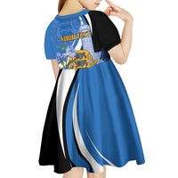 Estonia Independence Day Personalized Kid Short Sleeve Dress Pikk Hermann Tower Estonian Pride