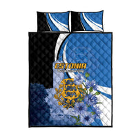 Estonia Independence Day Quilt Bed Set Pikk Hermann Tower Estonian Pride