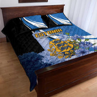 Estonia Independence Day Quilt Bed Set Pikk Hermann Tower Estonian Pride