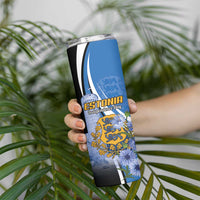 Estonia Independence Day Personalized Skinny Tumbler Pikk Hermann Tower Estonian Pride