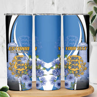 Estonia Independence Day Personalized Skinny Tumbler Pikk Hermann Tower Estonian Pride
