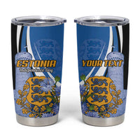 Estonia Independence Day Personalized Tumbler Cup Pikk Hermann Tower Estonian Pride